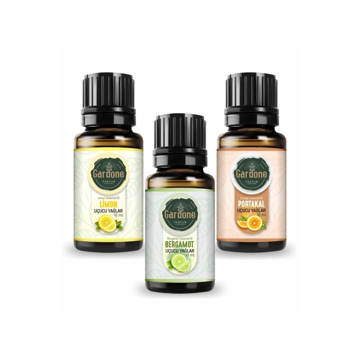 Limon + Portakal + Bergamot (Oda Kokusu Aroma Terapi Buhurdanlık/Difüzör Yağı) 3 Adet x 10 ml