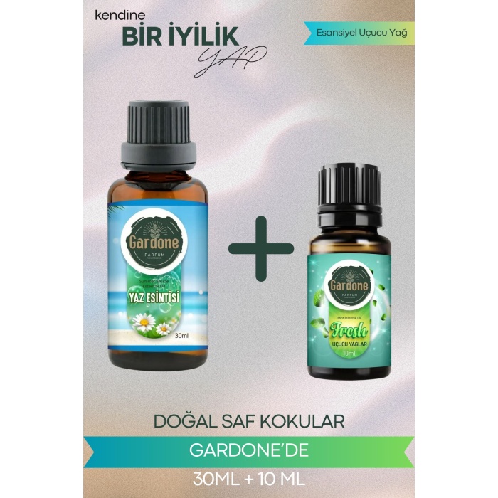 Yaz Esintisi 30 ml + Fresh 10 ml (Oda Kokusu Aroma Terapi Buhurdanlık/Difüzör Yağı) Set 2 Adet