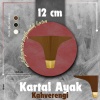 Kartal Çizgili Dolap-Konsol-Mobilya Ayağı-Kahve-12 Cm