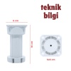 Baza Ayağı Gri Renk 10-15 Cm|Mutfak Tezgah Altı Plastik Ayak