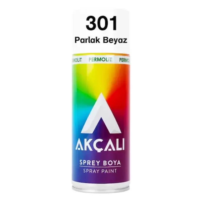 Akçalı 301 Sprey Boya Parlak Beyaz Renk