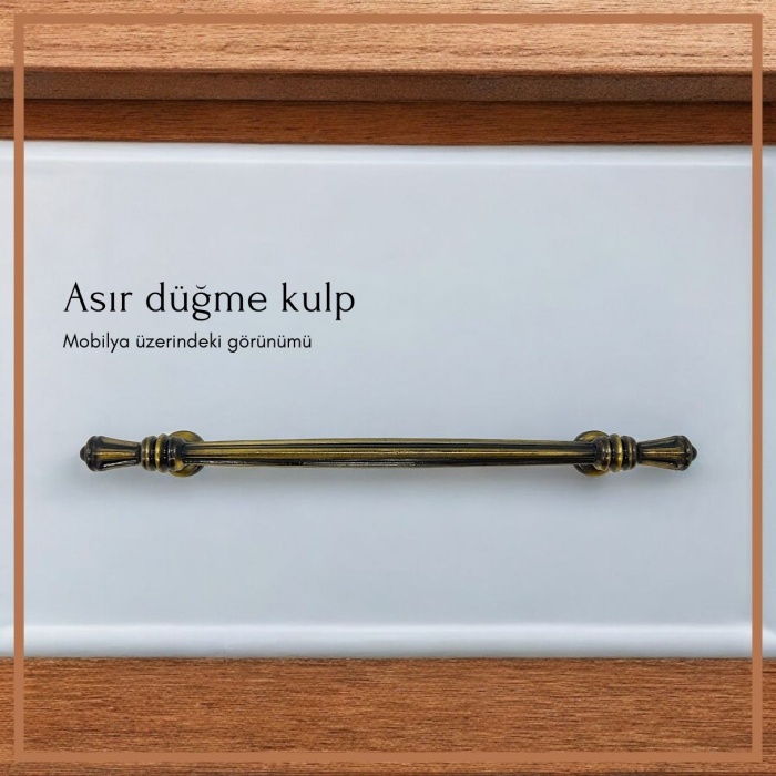 Asır Çekmece Konsol Kulp Antik Sarı 160mm