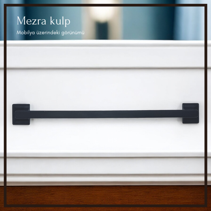 Merza Luxury Dolap Çekmece Komidin Kulp Siyah 192mm