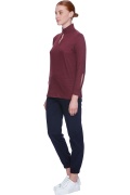 Long-Sleeved Top With Buttoned High-Neck