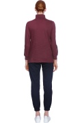 Long-Sleeved Top With Buttoned High-Neck