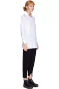 Long-Sleeved T-shirt With Folded Manderin Collar