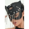 Kedi Kulaklı Siyah Zincirli Maske 800276