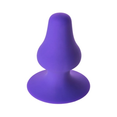 Dokulu Silikon Anal Tıkaç Plug  11cm Mor