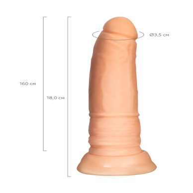 18cm Vantuzlu Gerçekçi Realistik Dildo