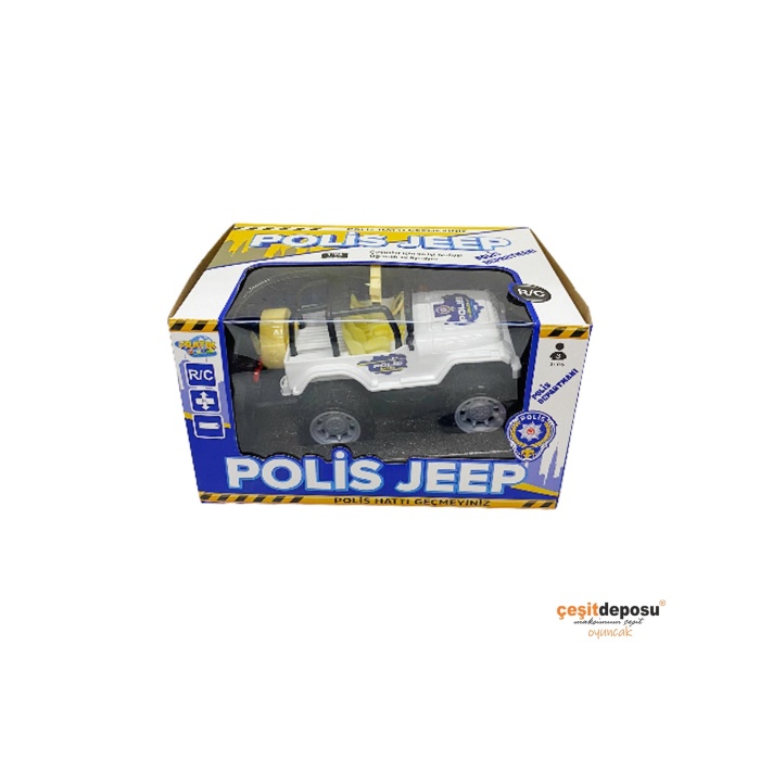 Kumandalı P1030P Pilli 2 Yön Polis Jeep 1:24