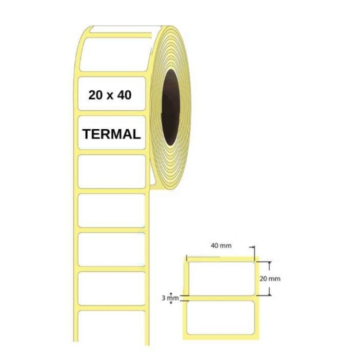 Etiket 20 X 40 Tek Sıra 2000 Li Termal