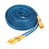 POWERMASTER 2 RCA + 2 RCA 4.5 METRE MAVİ OTO ANFİ ARA KABLO