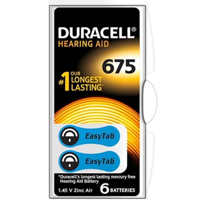 DURACELL 675 NO KULAKLIK PİLİ (6LI PAKET)