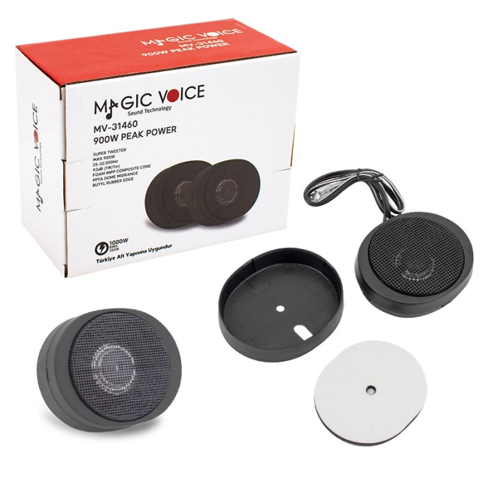 MAGICVOICE MV-31460 900 WATT PEAK POWER RMS:350 WATT 2LI DOME OTO TWEETER