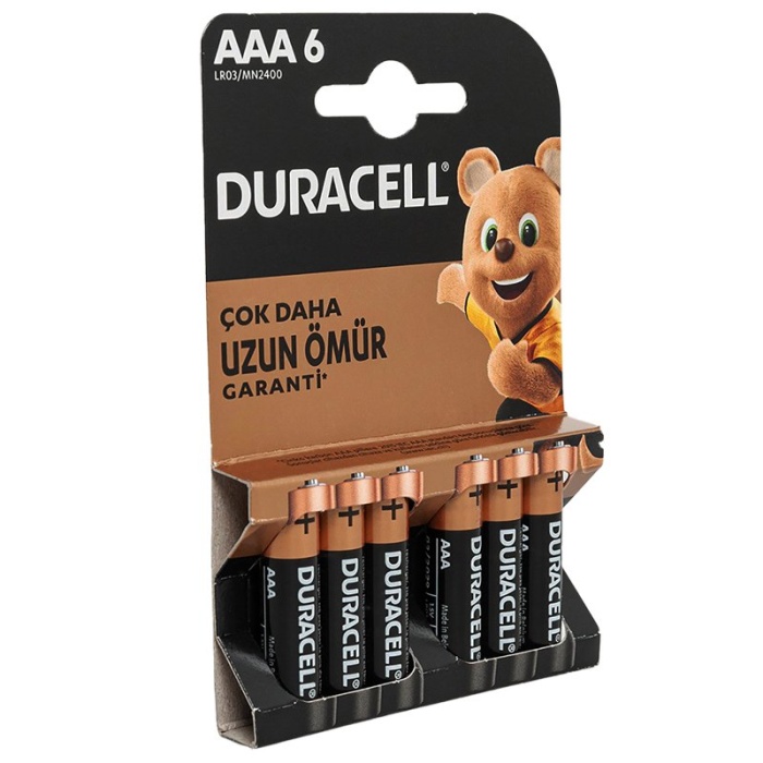 DURACELL AAA İNCE PİL (6LI PAKET FİYATI)