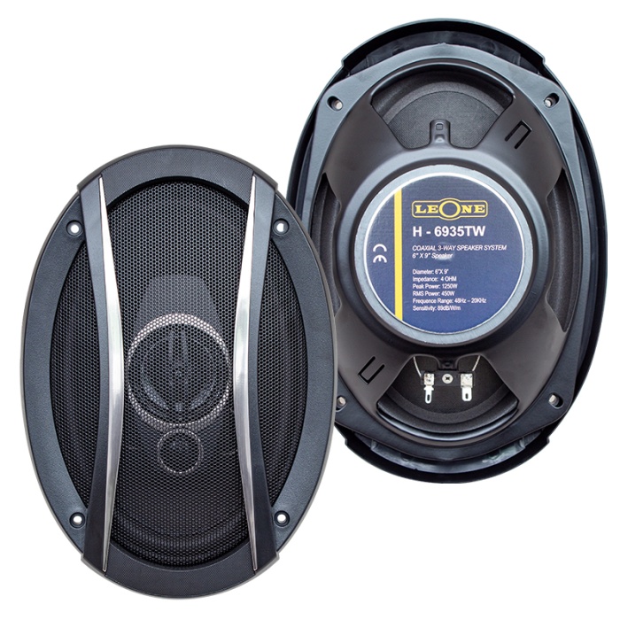 LEONE HR-6935TW 1250 WATT 6X9 KAPAKLI OVAL HOPARLÖR (ÇİFTLİ TAKIM FİYAT)