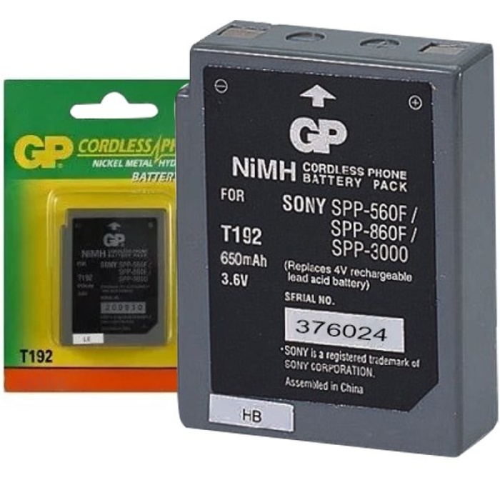 GP T192 3.6 VOLT 600 MAH LG SONY BPT40 TELSİZ TELEFON PİLİ