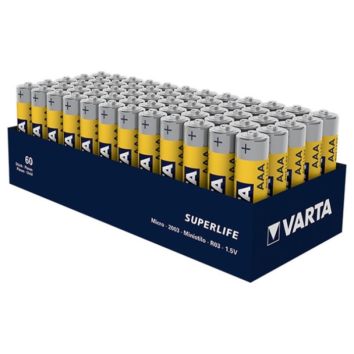 VARTA SUPERLIFE ÇİNKO AAA İNCE KALEM PİL (60LI PAKET FİYATI)