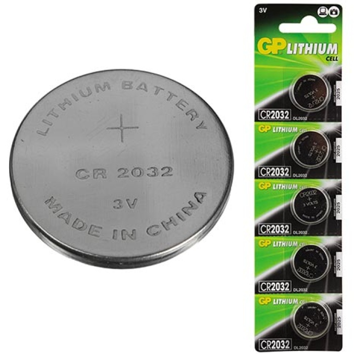 GP CR2032 3 VOLT LİTYUM PARA PİL * GPCR2032-2CPU5 (GPPBL2032188)(5Lİ PAKET)