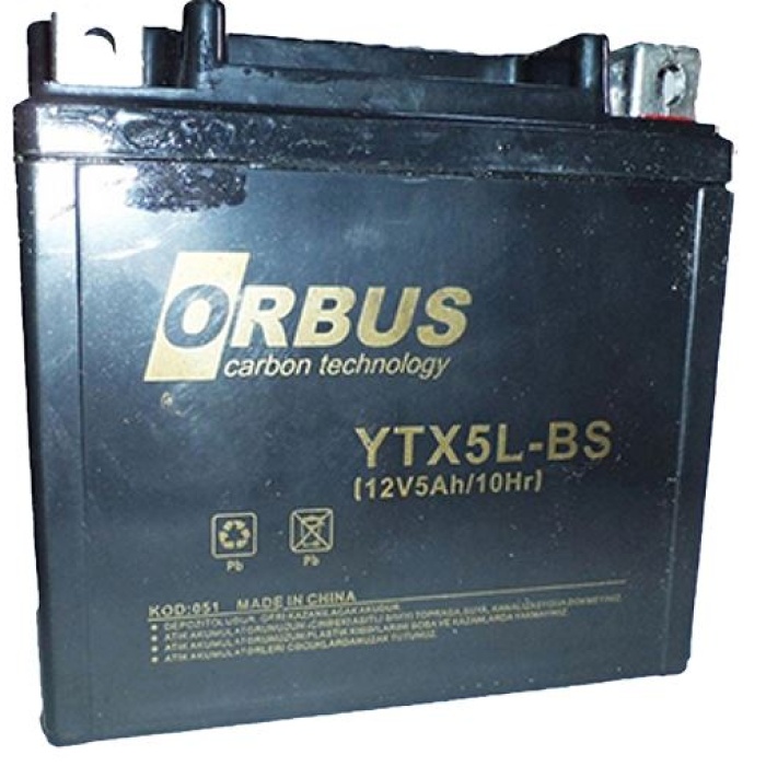 ORBUS YTX5L-BS 12V 5A MOTOSİKLET AKÜSÜ (114 X 70 X 106 MM) (1.8KG)