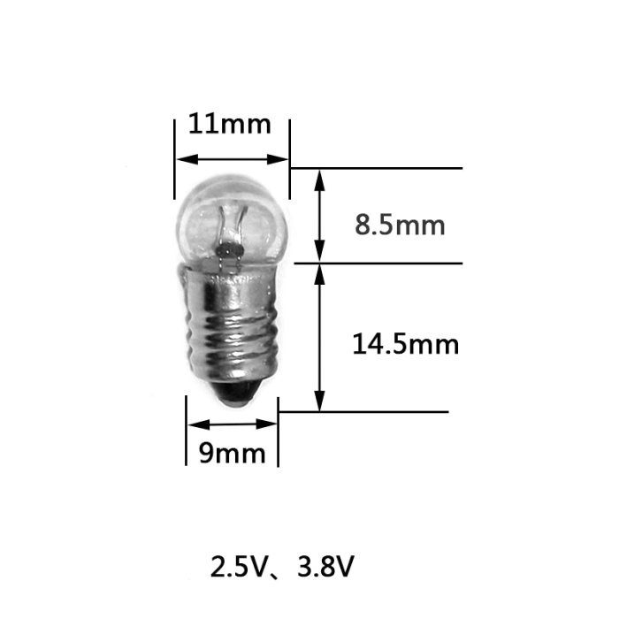 FENER AMPÜL 1.5 VOLT VİDALI  (50LİK PAKET)