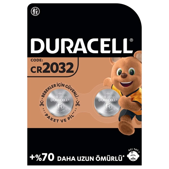 DURACELL CR2032 LİTYUM DÜĞME PİL (2Lİ PAKET FİYATI)