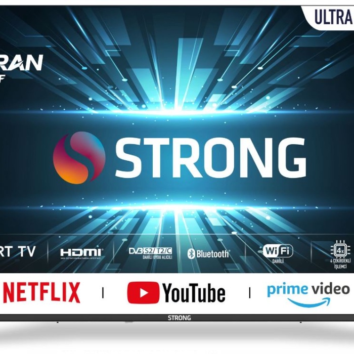 STRONG ML55ES8000F FRAMELESS 4K ULTRA HD 55 140 EKRAN UYDU ALICILI ANDROİD SMART LED TV