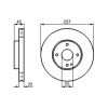 2 Adet FREN DISKI ON HAVALI (257-4)-(MAZDA  323-LANTIS 95/98/323-FAMILYA 95/98 ) BB7E3325XA