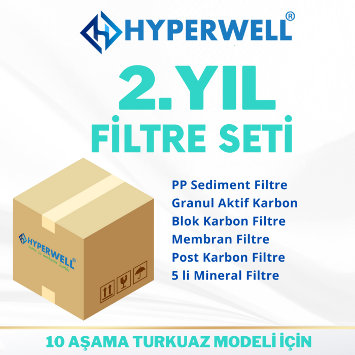 Hyperwell Turkuaz 10 Aşamalı Modeller İçin 6LI Filtre Seti