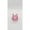 Pembe Renk Çiçek Desen Yuvarlak Mandal Toka