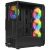 EVEREST X-RACER PEAK 600W TEMPERLİ CAMLI 4*12CM RGB FAN ATX MIDI TOWER GAMING OYUNCU KASASI