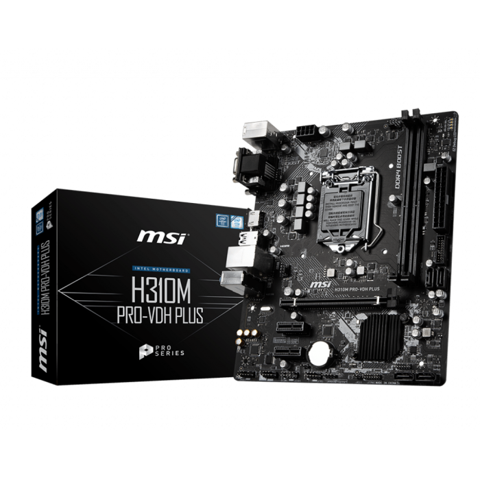 MSI H310M PRO-VDH PLUS DDR4 1XVGA 1XHDMI 1XDVI MATX 1151V2 (9. VE 8. NESİL İŞLEMCİ UYUMLU)