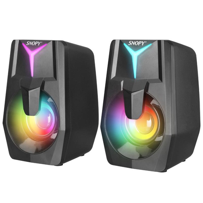 SNOPY SN-X22 STYLE 2.0 SİYAH 3WX2 USB RGB IŞIKLI SPEAKER HOPARLÖR