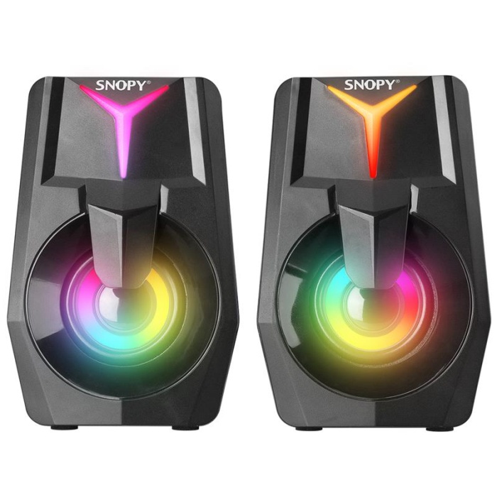 SNOPY SN-X22 STYLE 2.0 SİYAH 3WX2 USB RGB IŞIKLI SPEAKER HOPARLÖR