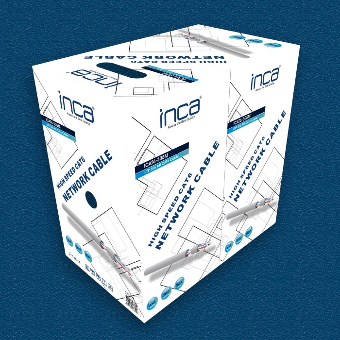 INCA ICAT6-305M 305MT 23 AWG 0.57MM CAT6 KABLO