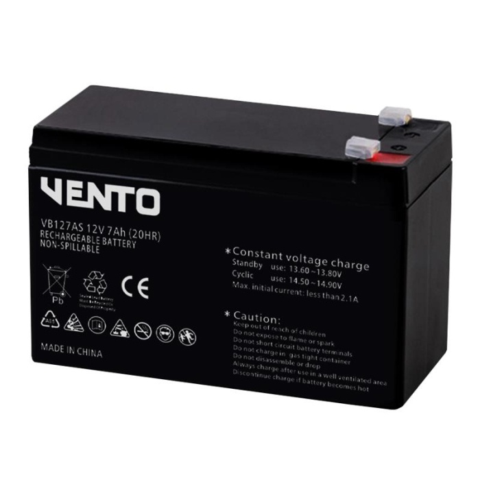 VENTO VB127AS 12V 7AH BAKIMSIZ KURU AKÜ