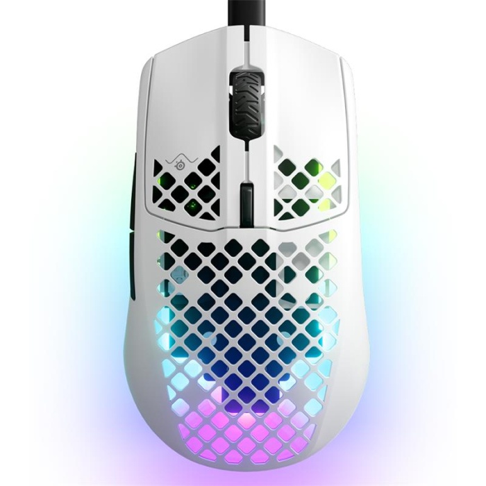 STEELSERIES AEROX 3 SNOW (2022) ULTRA HAFIF 59G. TRUEMOVE CORE SENSOR KABLOLU MOUSE