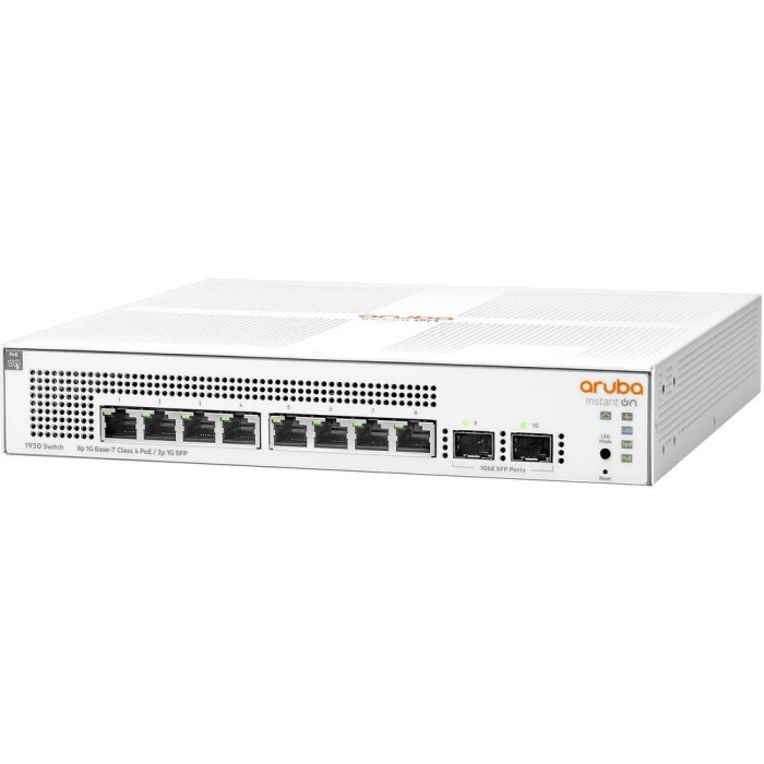 HPE ARUBA ION JL681A 8 PORT GIGABIT POE + 2XSFP UPLINK YÖNETİLEBİLİR 124W POE SWITCH