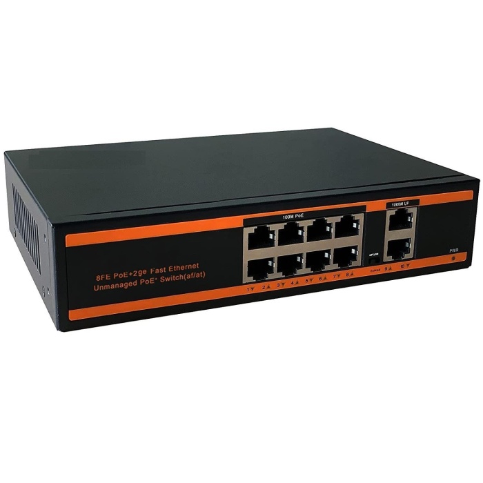 SENSEI POE-8022-150W 8X10/100+2X GIGABIT UPLINK 150W 250MT POE SWITCH