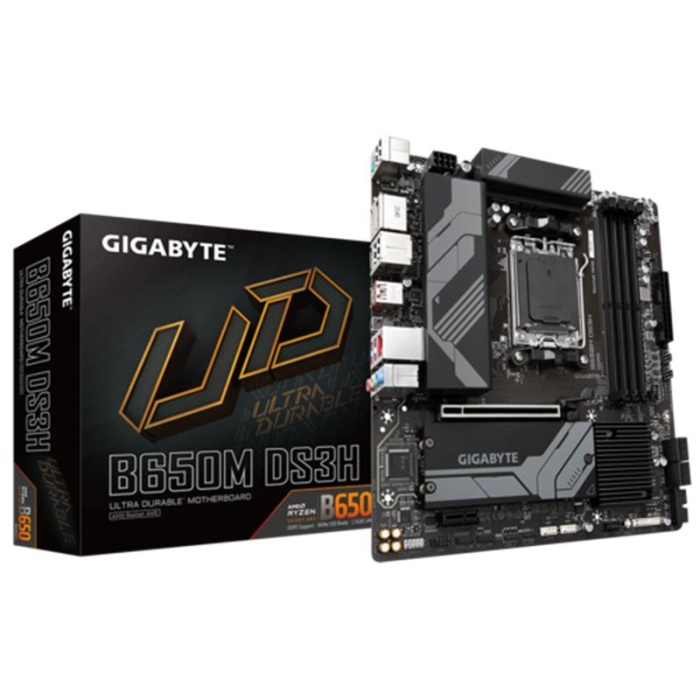 GIGABYTE B650M DS3H 1.0 DDR5 6400MHZ 1XHDMI 2XDP 2XM.2 USB 3.2 MATX AM5 (AMD AM5 7000 SERİSİ İLE UYUMLU )