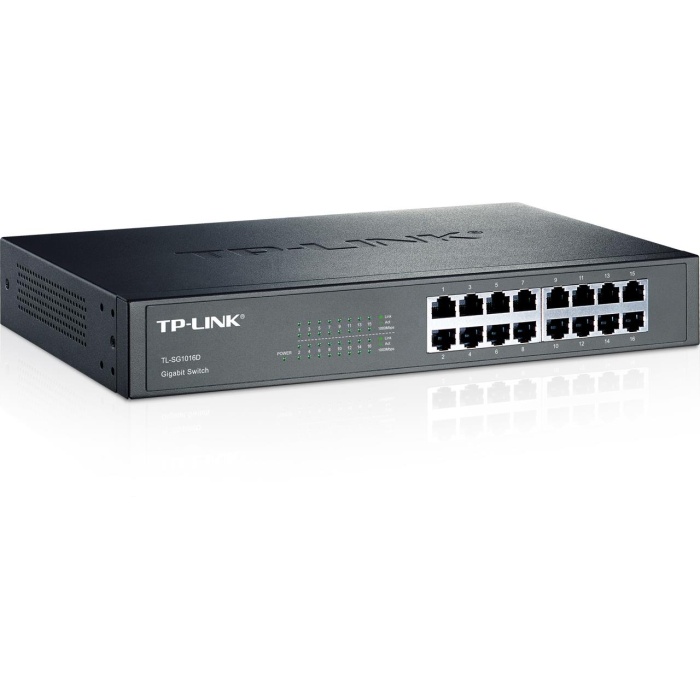 TP-LINK TL-SG1016D 16 PORT GIGABIT METAL KASA RACKMOUNT SWITCH