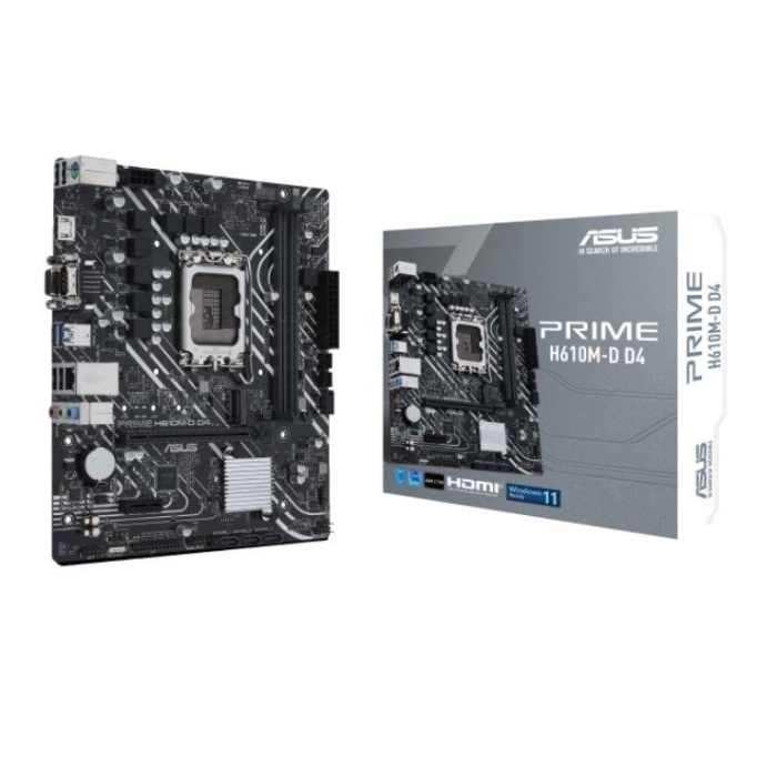 ASUS PRIME H610M-D D4 DDR4 3200MHZ 1XVGA 1XHDMI 1XM.2 USB 3.2 MATX 1700P (12. / 13. VE 14. NESİL İŞLEMCİ UYUMLU)