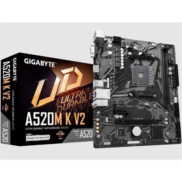 GIGABYTE A520M K V2 DDR4 5100MHZ 1XHDMI 1XM.2 4XUSB 3.2 MATX AM4