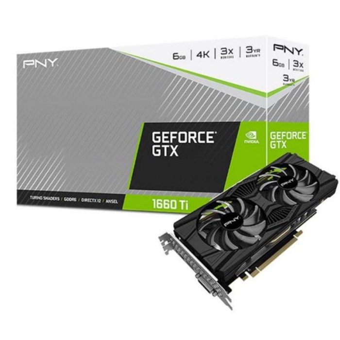 PNY GEFORCE GTX1660TI VCG1660T6DFPPB 6GB DDR6 192BIT 1XHDMI 1XDP 1XDVI DUAL FAN GAMING EKRAN KARTI