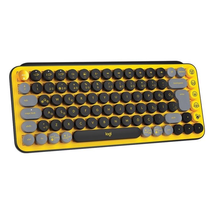 LOGITECH POP KEYS SARI-SİYAH KABLOSUZ MEKANK EMOJİ KLAVYE 920-010818