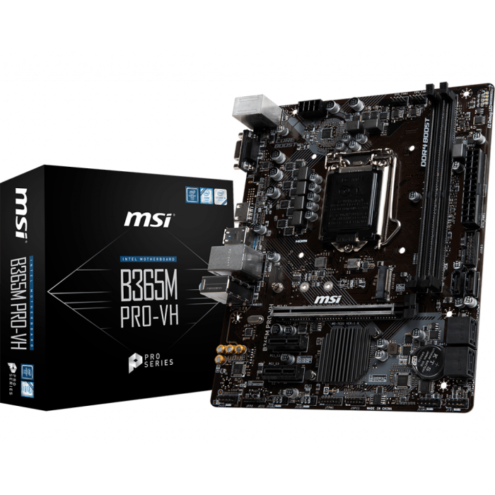 MSI B365M PRO-VH DDR4 2666MHZ 1XVGA 1XHDMI 1XM.2 USB 3.1 MATX 1151V2 (9. VE 8. NESİL İŞLEMCİ İLE UYUMLU)