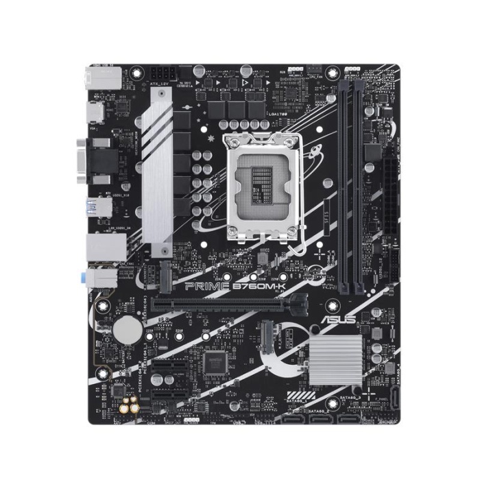 ASUS PRIME B760M-K DDR5 8000MHZ 1XVGA 1XHDMI 2XM.2 USB 3.2 MATX 1700P (12. / 13. VE 14. NESİL İŞLEMCİ UYUMLU)