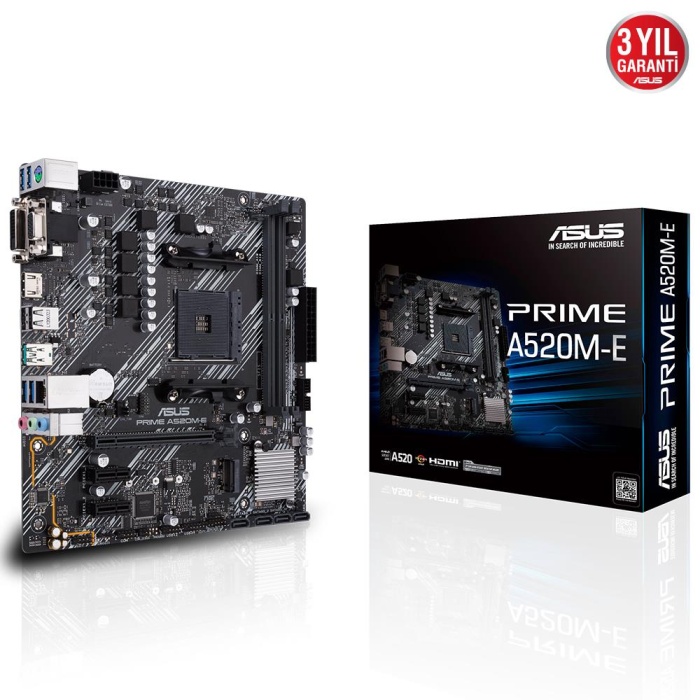 ASUS PRIME A520M-E DDR4 4600MHZ 1XVGA 1XHDMI 1XDVI 1XM.2 USB 3.2 MATX AM4