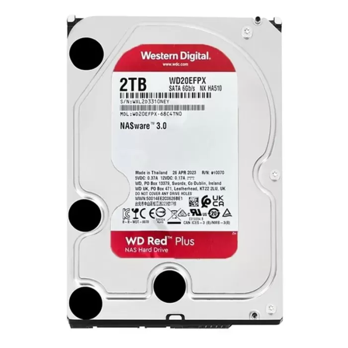 2 TB WD 3.5 RED SATA3 5400RPM 64MB WD20EFPX (RESMI DIST GARANTILI)