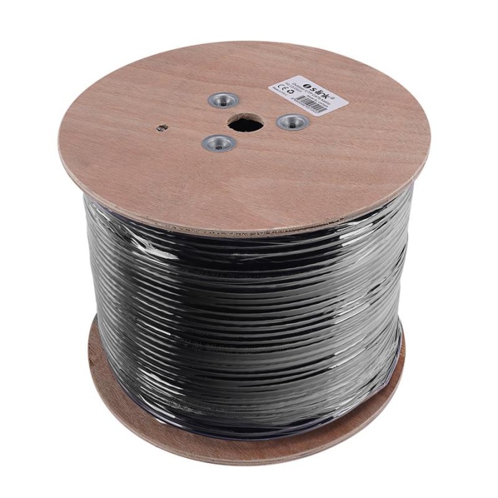 S-LINK SL-CAT609 305MT 23AWG 0.56MM CCA KABLO GRİ/SİYAH